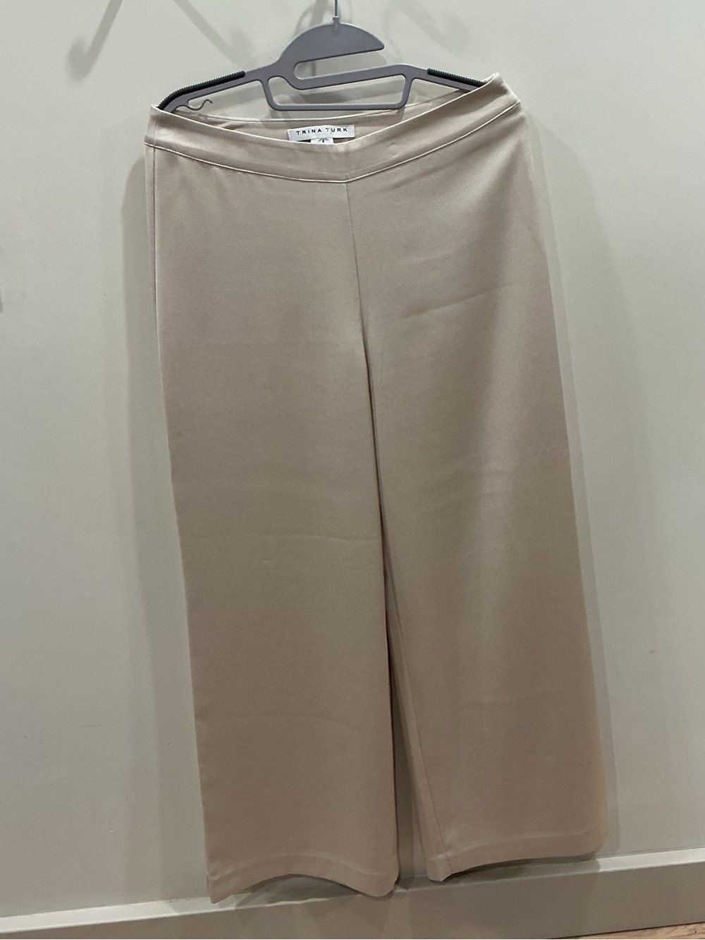 Trina Turk Neutral Wide-Leg Pants - Light Beige